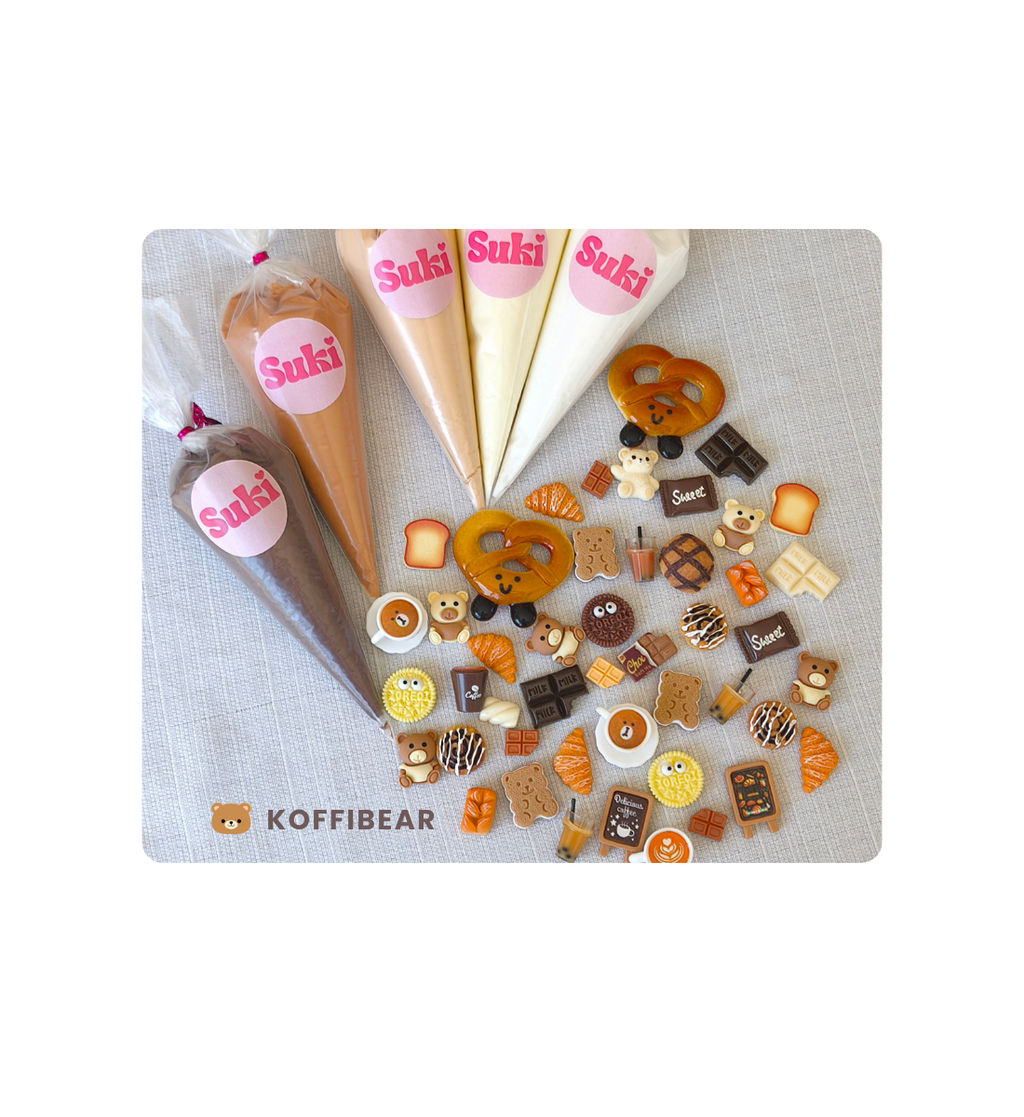 Charms kawaii colle crème personnalisation téléphone - SUKi Custom